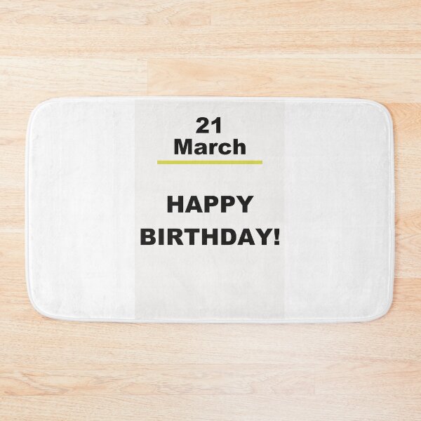 Item preview, Minimalist Happy Birthday Design — March 21 designed and sold by ariksworld.