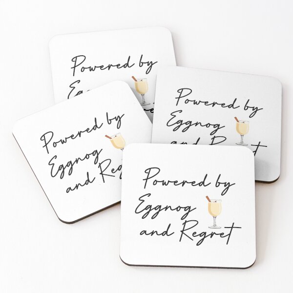 Item preview, Powered by Eggnog and Regret T-Shirt | Funny Christmas Party Quote designed and sold by SylwiaPrint.