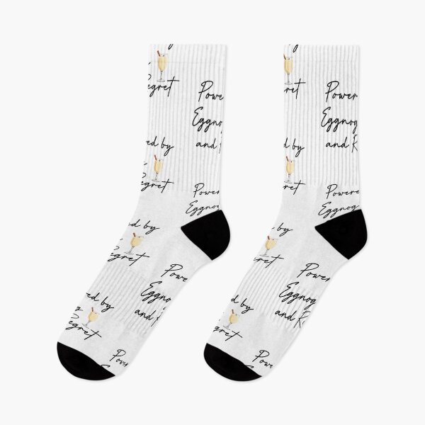 Item preview, Powered by Eggnog and Regret T-Shirt | Funny Christmas Party Quote designed and sold by SylwiaPrint.