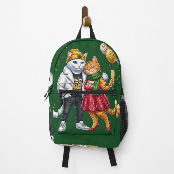 Item preview, New Year Love 2026 | Stylish Cat Couple Celebration designed and sold by E-SarnEdge.