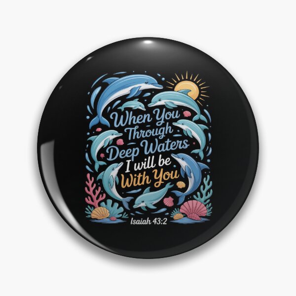 Item preview, Ocean Faith Quote with Dolphins and Deep Waters designed and sold by NetoGalaxy.