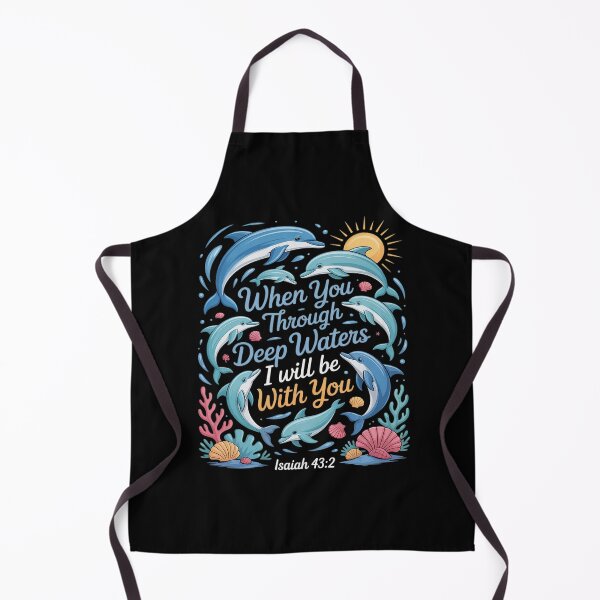 Item preview, Ocean Faith Quote with Dolphins and Deep Waters designed and sold by NetoGalaxy.