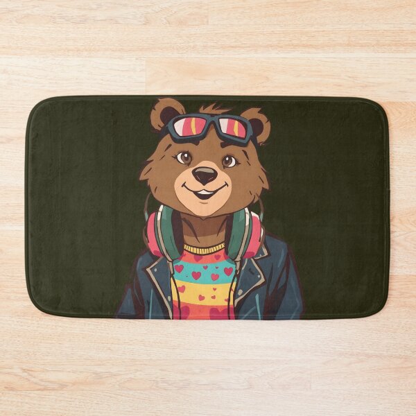 Item preview, Happy Teddy Bear Mascot – Heart Pattern Shirt & Soft Vibe Art designed and sold by Oriam Vision - Gaia Essence.