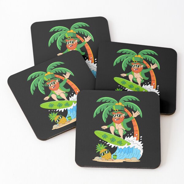 Item preview, Leprechaun Surfing St Patricks Day Hawaii designed and sold by SyncSusscess.