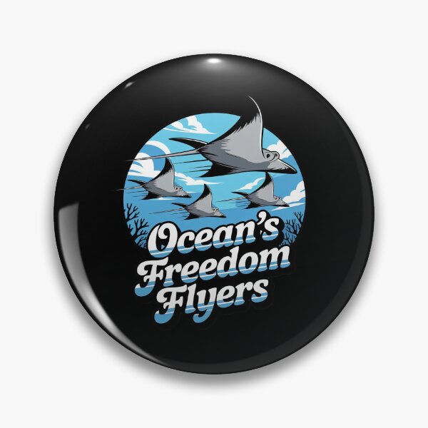 Item preview, Oceans Freedom Flyers Eagle Ray Wildlife Art designed and sold by NetoGalaxy.