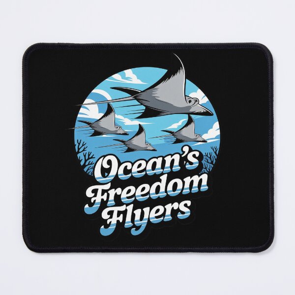 Item preview, Oceans Freedom Flyers Eagle Ray Wildlife Art designed and sold by NetoGalaxy.
