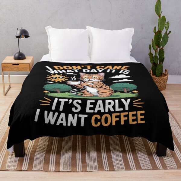 Item preview, Ocicat I Don't Care What Day It Is Early I Want Coffee designed and sold by NetoGalaxy.