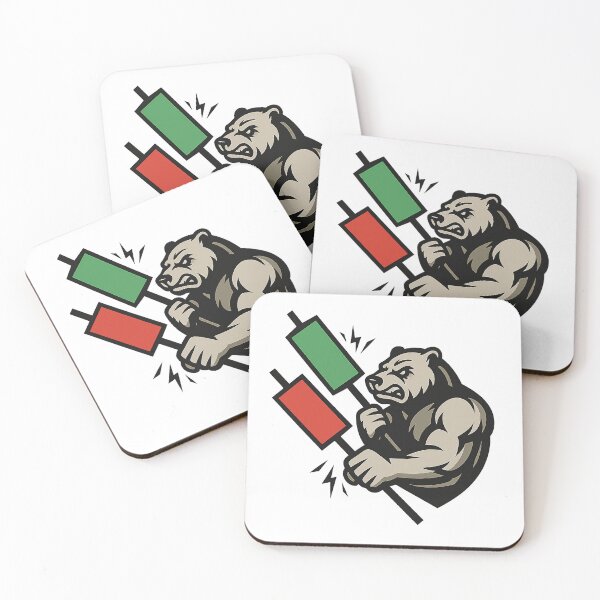 Item preview, Candle Warrior – Oversized Bull vs Bear Candlestick Battle designed and sold by techy-rrr.