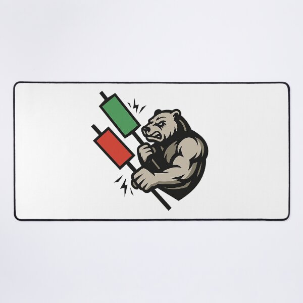 Item preview, Candle Warrior – Oversized Bull vs Bear Candlestick Battle designed and sold by techy-rrr.