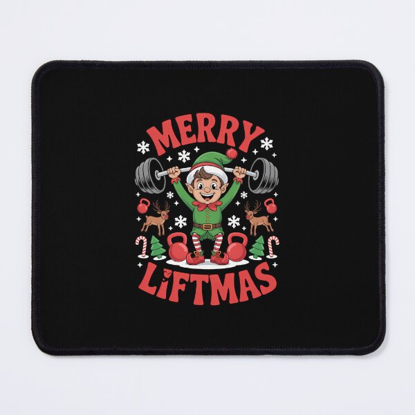 Item preview, Merry Liftmas Funny Christmas Elf Workout Fitness Gym designed and sold by SyncSusscess.
