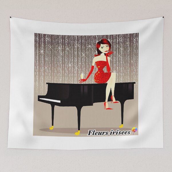 Item preview, "Grand Piano Glamour: The Diva's Champagne Toast" designed and sold by Fleurs irisees.