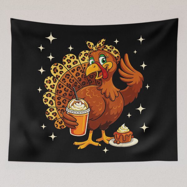 Item preview, Funny Turkey Drinking Coffee Fall Thanksgiving Costume designed and sold by JEFDodsonArt.