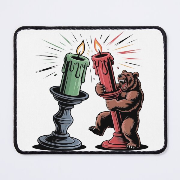 Item preview, Candle Warrior – Separate Bull vs Bear Candlestick Battle designed and sold by techy-rrr.