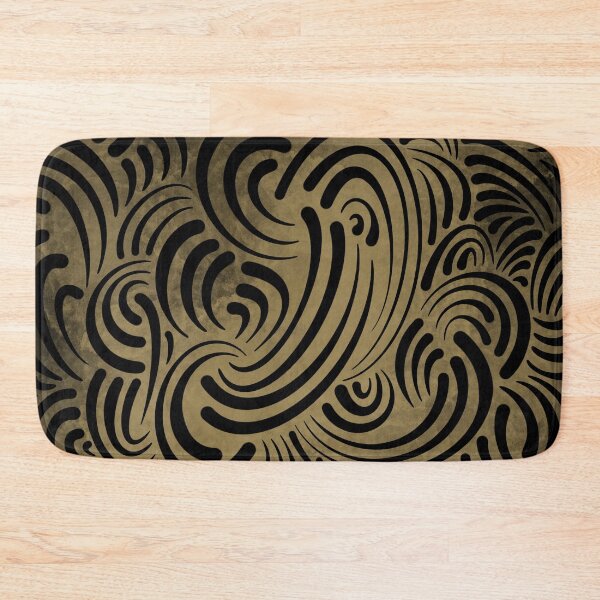 Item preview, Golden Noir – Abstract Pattern with Black Lines designed and sold by astermoonleaf.