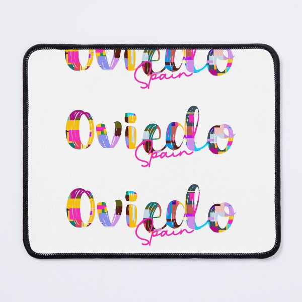 Item preview, Oviedo, Spain, Vibrant Abstract City Typography Art designed and sold by Wanderful-roads.