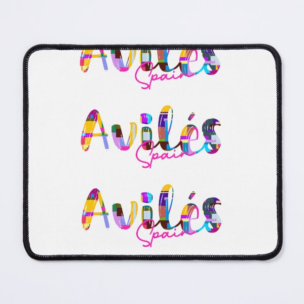 Item preview, Avilés, Spain, Vibrant Abstract City Typography Art designed and sold by Wanderful-roads.