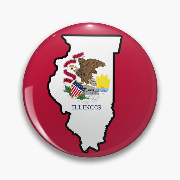 Item preview, State Flag Map of ILLINOIS designed and sold by HFYD.