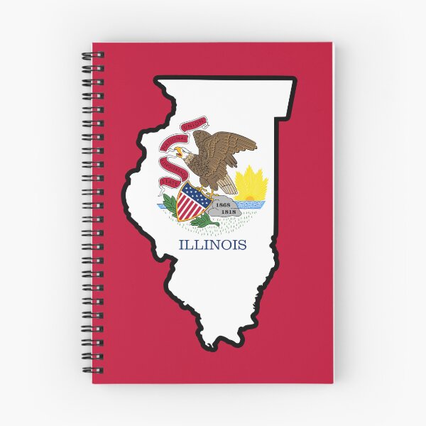 Item preview, State Flag Map of ILLINOIS designed and sold by HFYD.