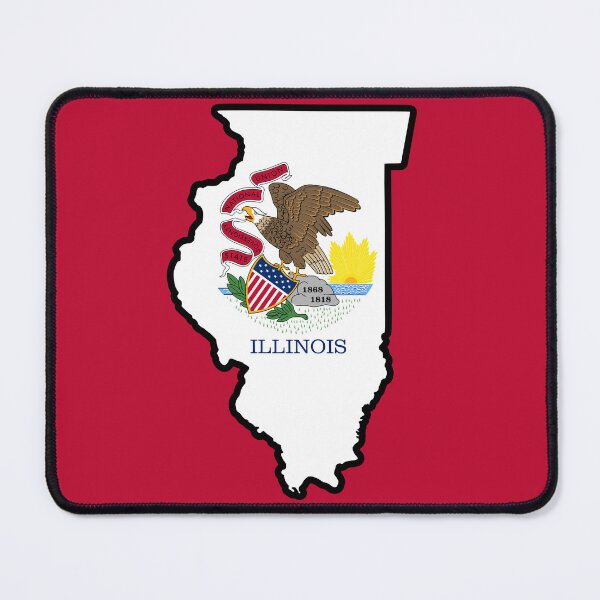 Item preview, State Flag Map of ILLINOIS designed and sold by HFYD.