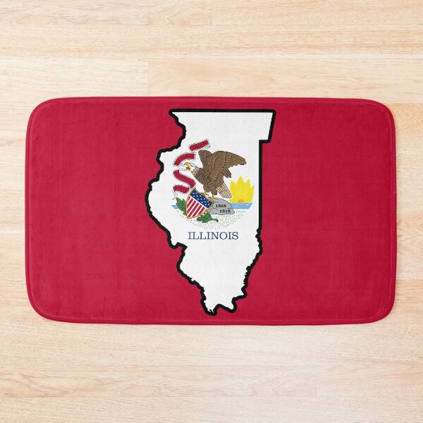 Item preview, State Flag Map of ILLINOIS designed and sold by HFYD.