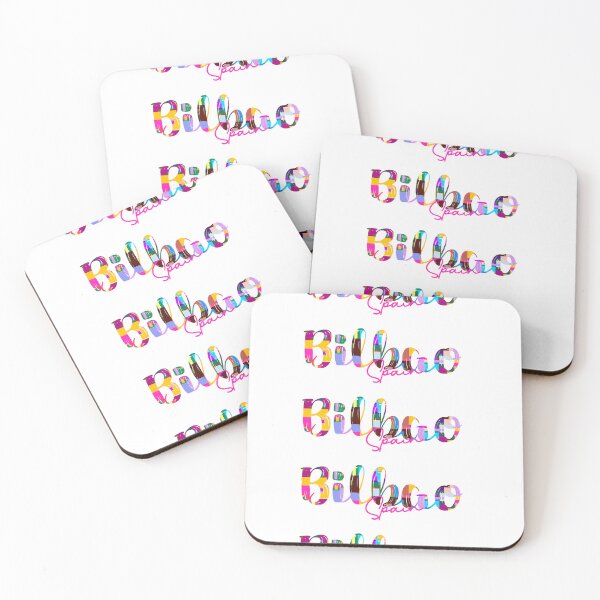 Item preview, Bilbao, Spain, Vibrant Abstract City Typography Art designed and sold by Wanderful-roads.