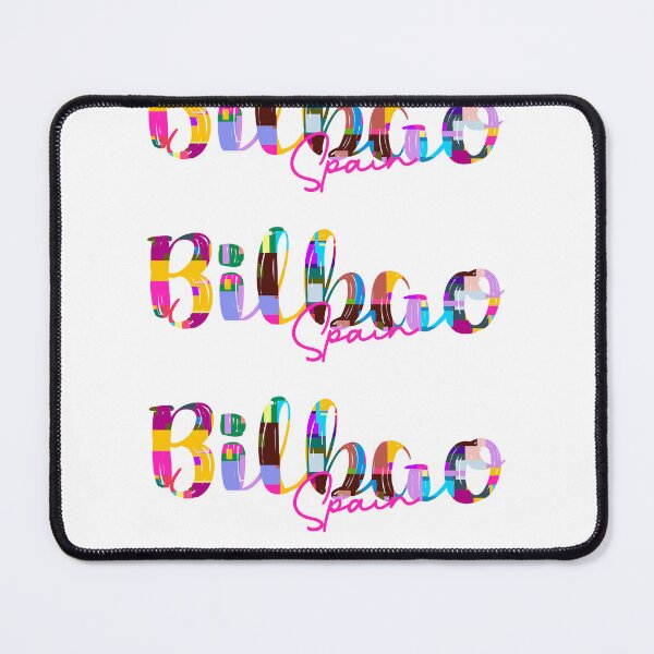 Item preview, Bilbao, Spain, Vibrant Abstract City Typography Art designed and sold by Wanderful-roads.
