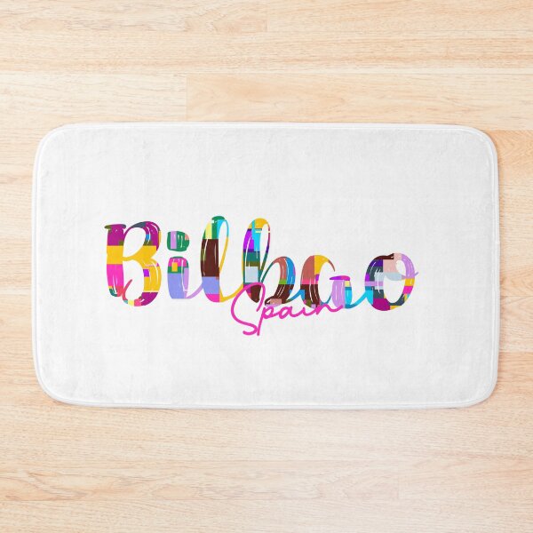 Item preview, Bilbao, Spain, Vibrant Abstract City Typography Art designed and sold by Wanderful-roads.