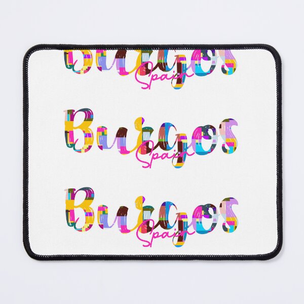 Item preview, Burgos, Spain, Vibrant Abstract City Typography Art designed and sold by Wanderful-roads.