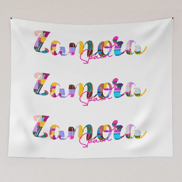 Item preview, Zamora, Spain, Vibrant Abstract City Typography Art designed and sold by Wanderful-roads.