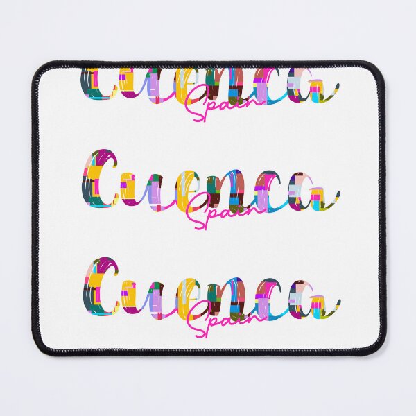 Item preview, Cuenca, Spain, Vibrant Abstract City Typography Art designed and sold by Wanderful-roads.