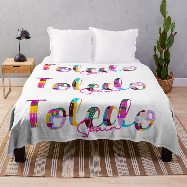 Item preview, Toledo, Spain, Vibrant Abstract City Typography Art designed and sold by Wanderful-roads.