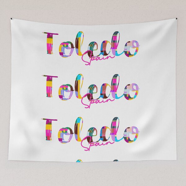 Item preview, Toledo, Spain, Vibrant Abstract City Typography Art designed and sold by Wanderful-roads.