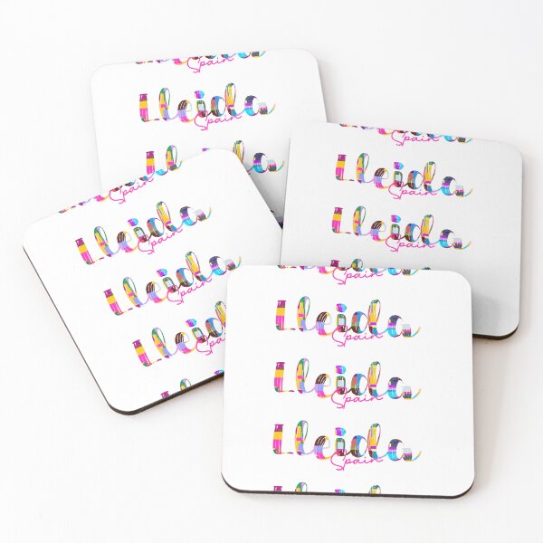 Item preview, Lleida, Spain, Vibrant Abstract City Typography Art designed and sold by Wanderful-roads.