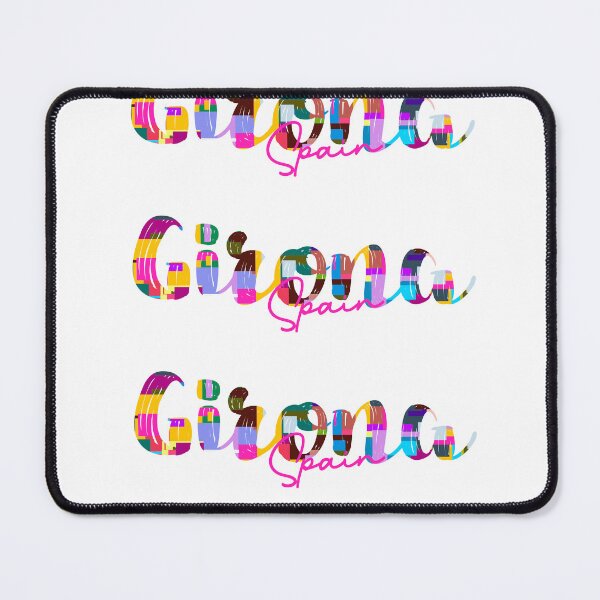 Item preview, Girona, Spain, Vibrant Abstract City Typography Art designed and sold by Wanderful-roads.
