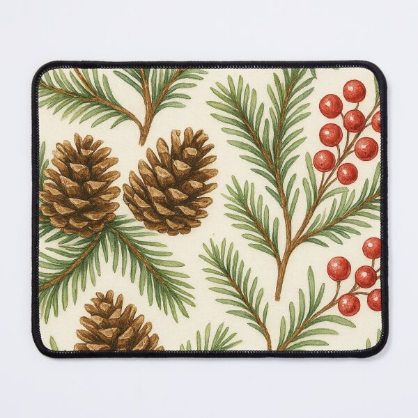 Item preview, Vintage Christmas Botanical Motif Apples Pine Berries Watercolor Nature Winter designed and sold by Lyvion design.