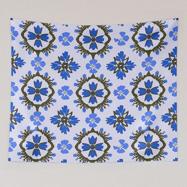 Item preview, Blue Regal Floral Pattern designed and sold by EasyPrints337.