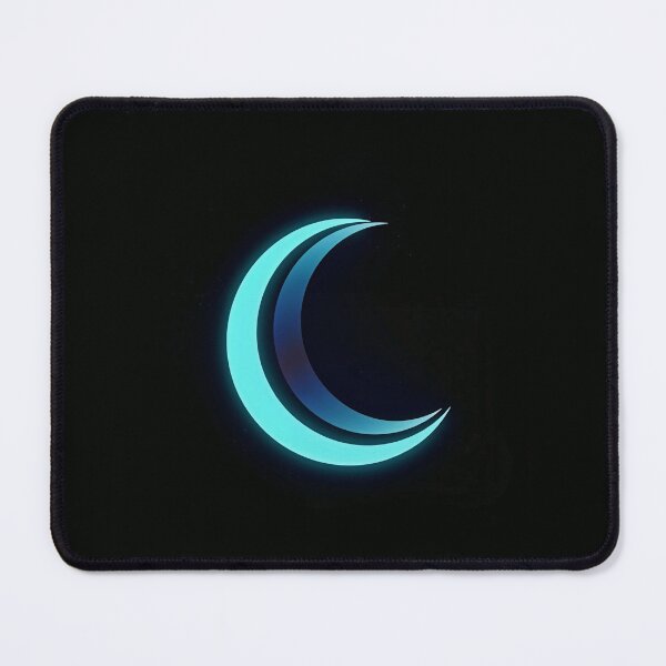 Item preview, ? Neon Blue Crescent Moon | Minimal Night Glow Design for Phone Cases & Stickers designed and sold by Sim shin.