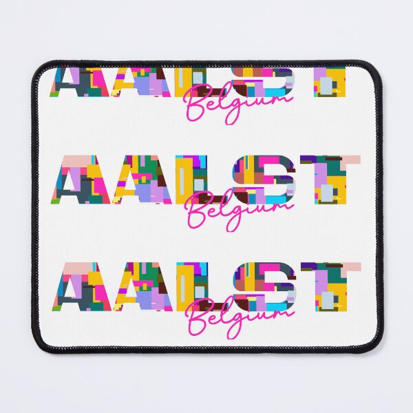 Item preview, Aalst, Belgium, Vibrant Abstract City Typography Art designed and sold by Wanderful-roads.