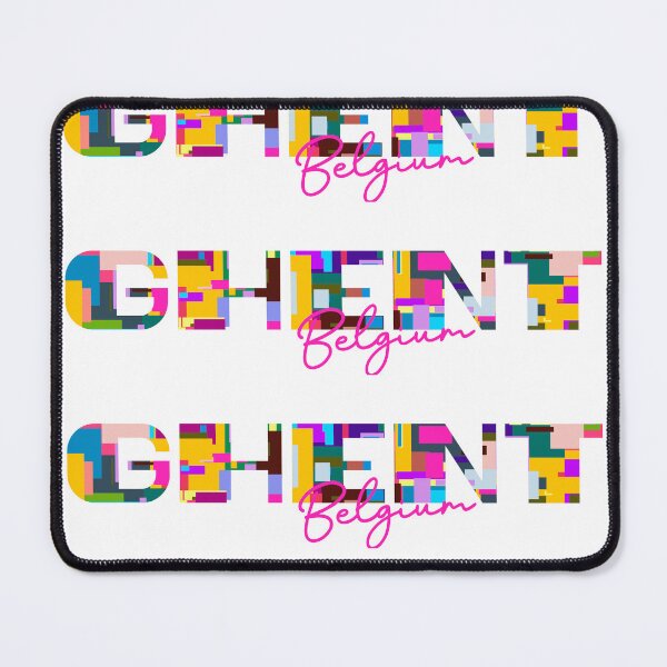 Item preview, Ghent, Belgium, Vibrant Abstract City Typography Art designed and sold by Wanderful-roads.