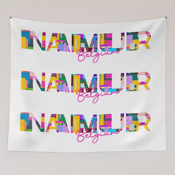Item preview, Namur, Belgium, Vibrant Abstract City Typography Art designed and sold by Wanderful-roads.