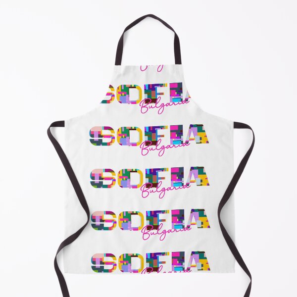 Item preview, Sofia, Bulgaria, Vibrant Abstract City Typography Art designed and sold by Wanderful-roads.