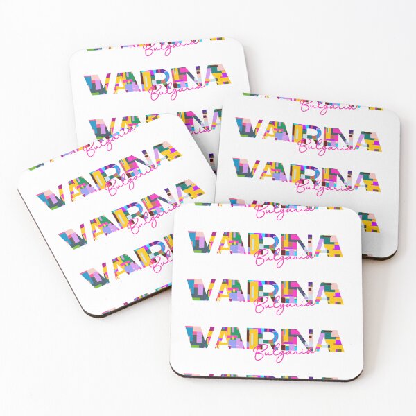 Item preview, Varna, Bulgaria, Vibrant Abstract City Typography Art designed and sold by Wanderful-roads.