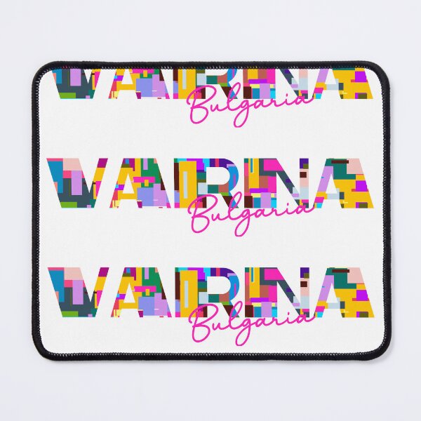Item preview, Varna, Bulgaria, Vibrant Abstract City Typography Art designed and sold by Wanderful-roads.