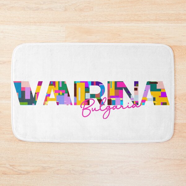 Item preview, Varna, Bulgaria, Vibrant Abstract City Typography Art designed and sold by Wanderful-roads.