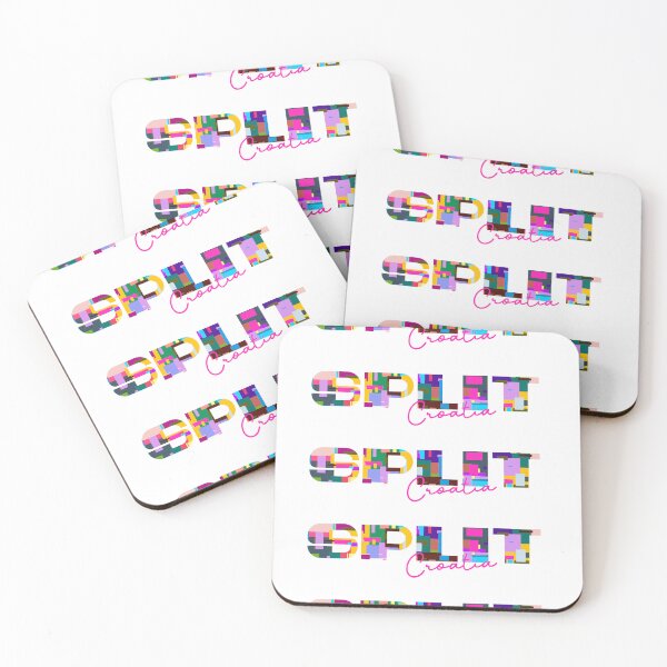 Item preview, Split, Croatia, Vibrant Abstract City Typography Art designed and sold by Wanderful-roads.