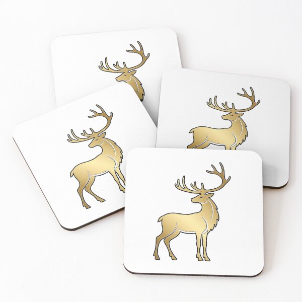 Item preview, Elegant Golden Reindeer Silhouette designed and sold by SunDrift.