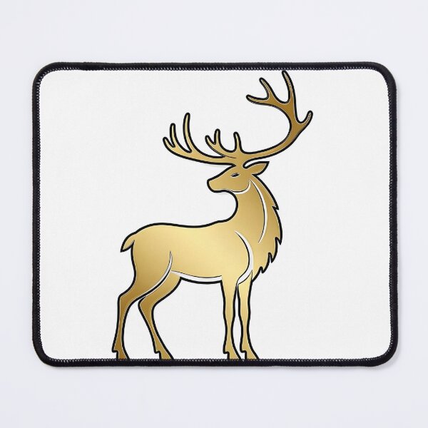 Item preview, Elegant Golden Reindeer Silhouette designed and sold by SunDrift.