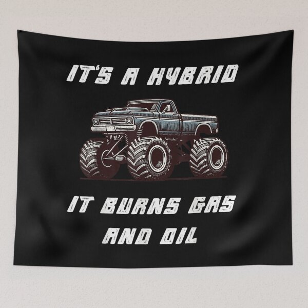 Item preview, Funny Hybrid Monster Truck Burns Gas And Oil Car Enthusiast Gift designed and sold by RannaHile.