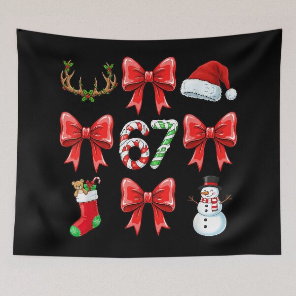Item preview, Christmas Elements Collection Red Bow Reindeer Antlers Snowman Holiday designed and sold by RannaHile.