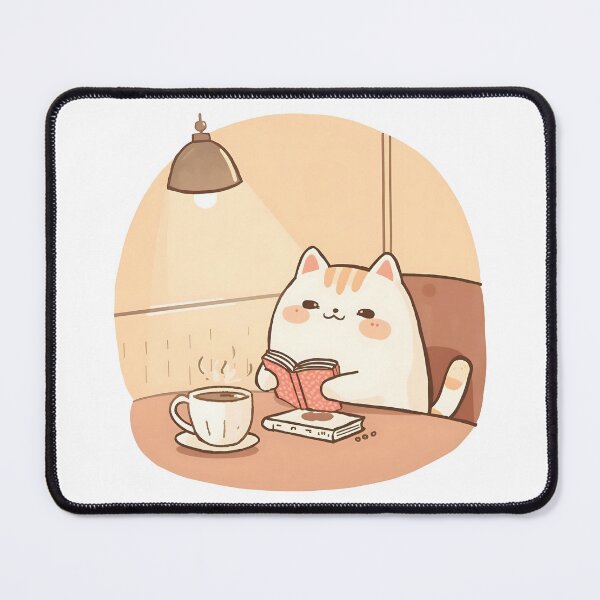 Item preview, Cozy Lamp Reading Cat – Slow Day Friends Edition designed and sold by SlowDayFriends.